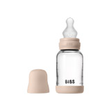 BIBS Set de biberon en verre 120ml avec tétine en silicone - Blush