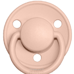 BIBS De Lux, rond, latex, 0-6 mois (taille 1), blush
