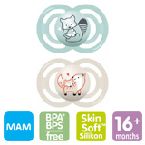 MAM Perfect, symétrique, silicone, taille 3 (bleu, ivoire)